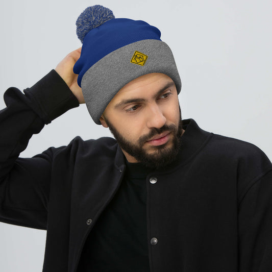 Michigan Pom-Pom Beanie